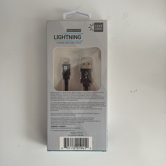 NWT Case Logic 4’ USB Lighting Cable - Picture 2 of 2